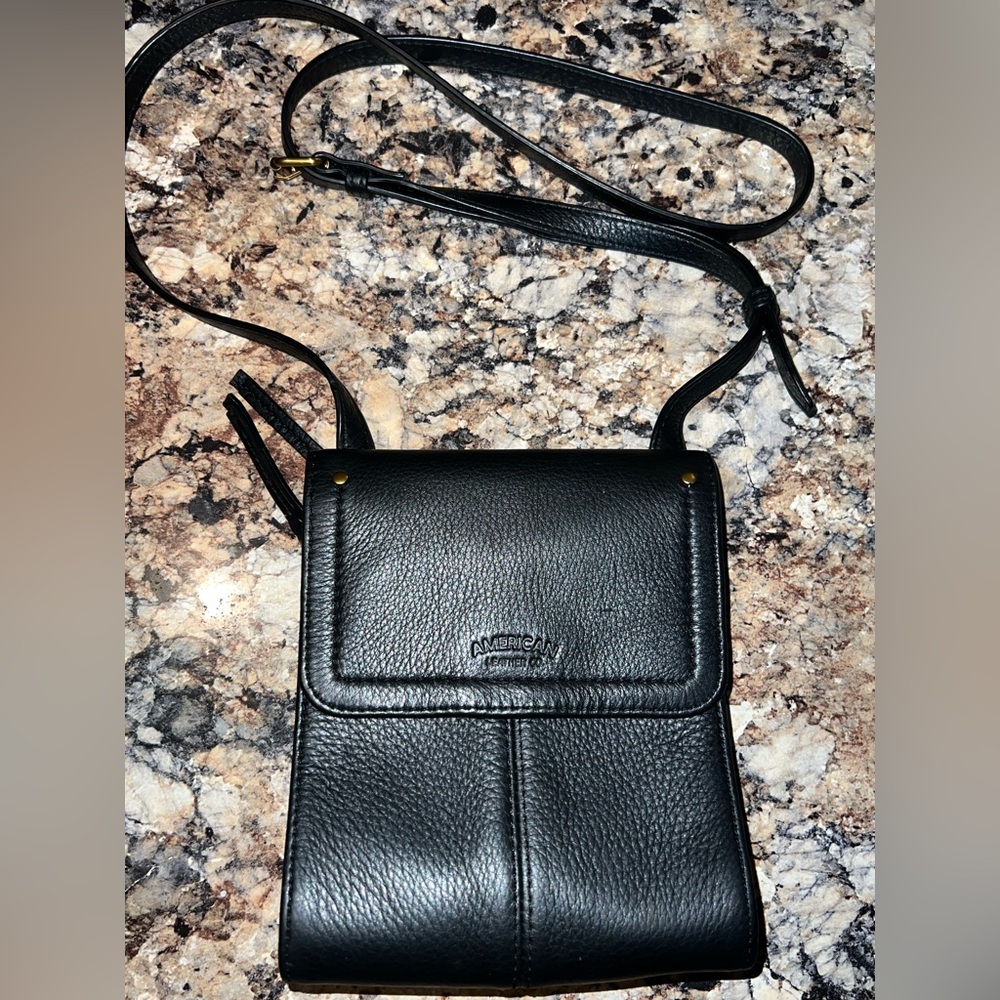 American Leather Co Black crossbody Bag